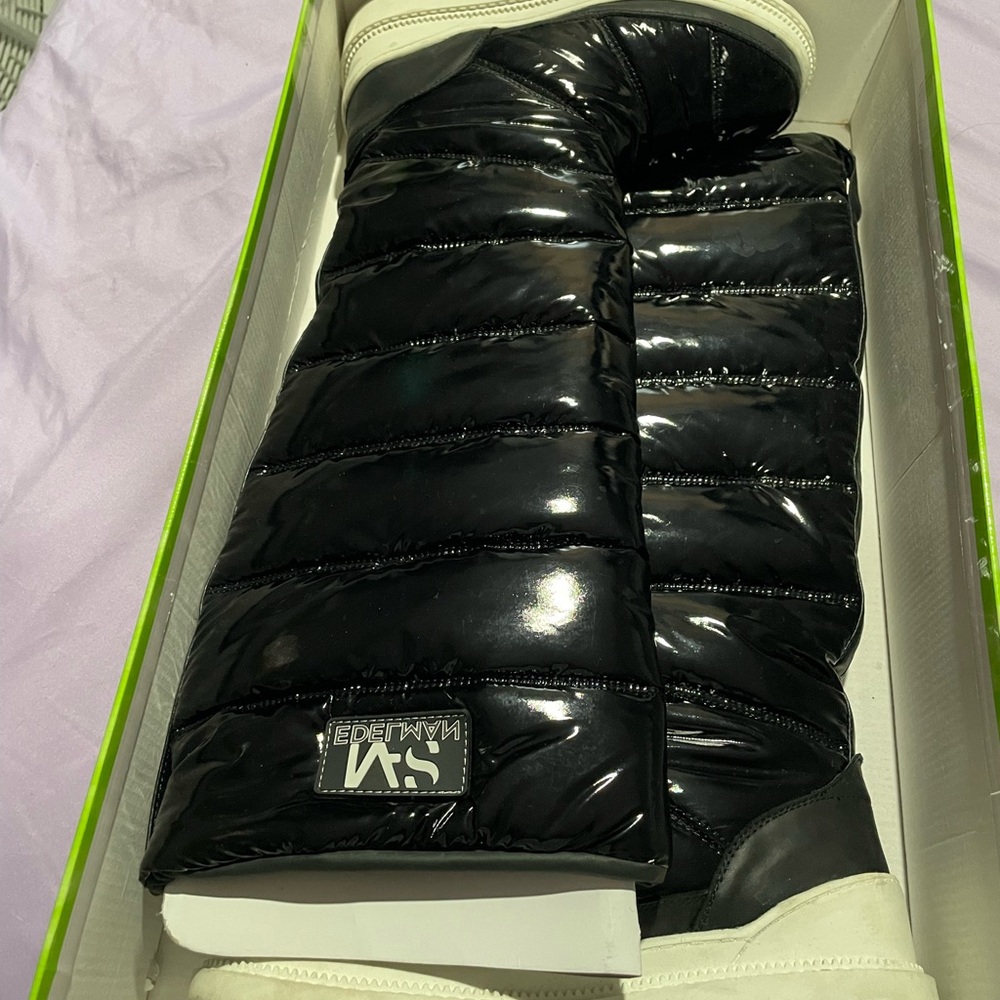 Sam Edelman Black and White Winter Boots
